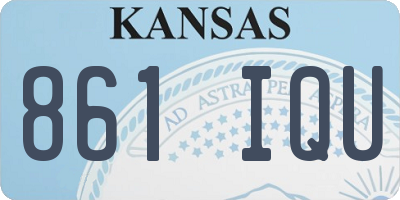 KS license plate 861IQU