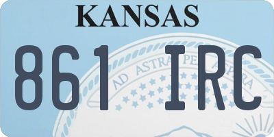 KS license plate 861IRC