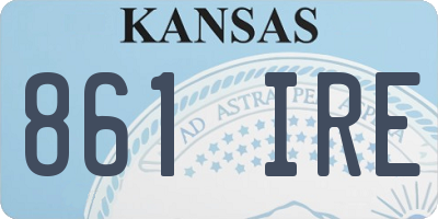 KS license plate 861IRE