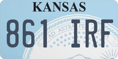 KS license plate 861IRF
