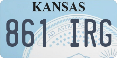KS license plate 861IRG
