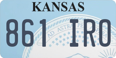 KS license plate 861IRO