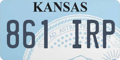 KS license plate 861IRP