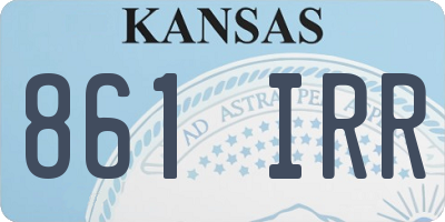 KS license plate 861IRR
