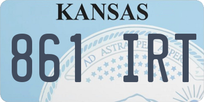 KS license plate 861IRT