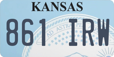 KS license plate 861IRW