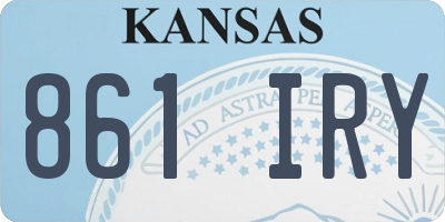 KS license plate 861IRY