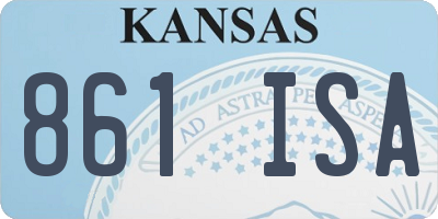 KS license plate 861ISA