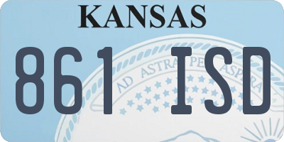 KS license plate 861ISD