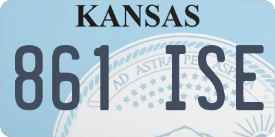KS license plate 861ISE