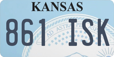 KS license plate 861ISK