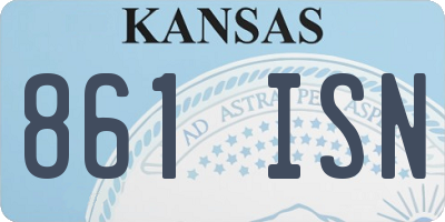 KS license plate 861ISN