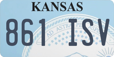 KS license plate 861ISV