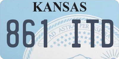 KS license plate 861ITD