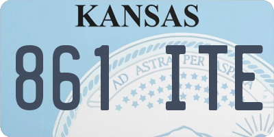 KS license plate 861ITE