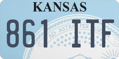 KS license plate 861ITF