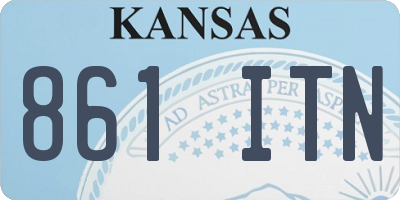 KS license plate 861ITN