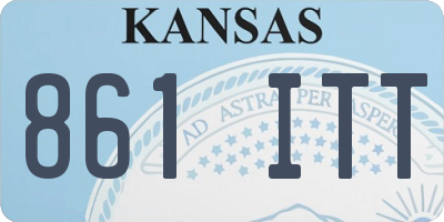 KS license plate 861ITT