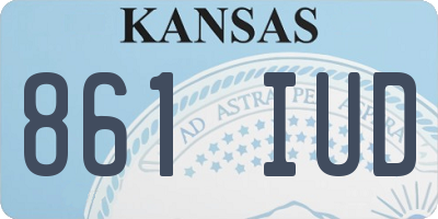 KS license plate 861IUD