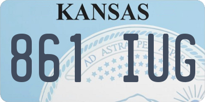 KS license plate 861IUG