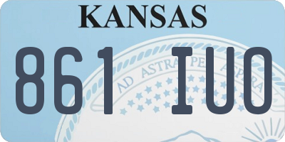 KS license plate 861IUO
