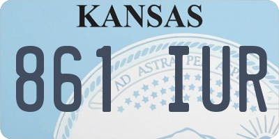 KS license plate 861IUR