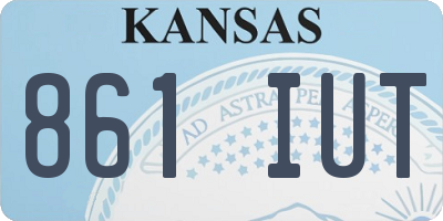 KS license plate 861IUT