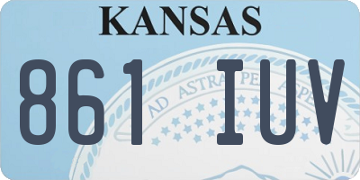KS license plate 861IUV