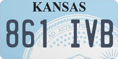 KS license plate 861IVB
