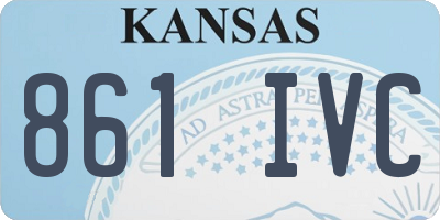 KS license plate 861IVC