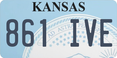 KS license plate 861IVE