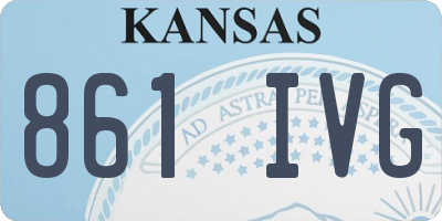 KS license plate 861IVG