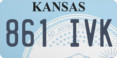 KS license plate 861IVK