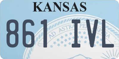 KS license plate 861IVL