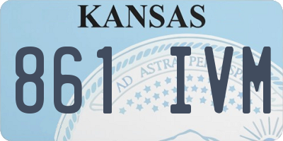 KS license plate 861IVM