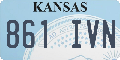KS license plate 861IVN