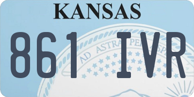 KS license plate 861IVR