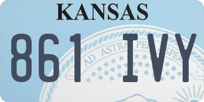 KS license plate 861IVY