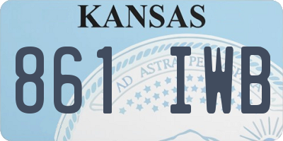 KS license plate 861IWB