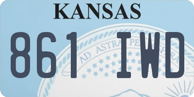 KS license plate 861IWD
