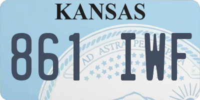 KS license plate 861IWF