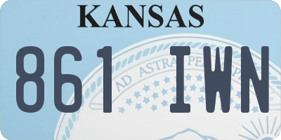 KS license plate 861IWN