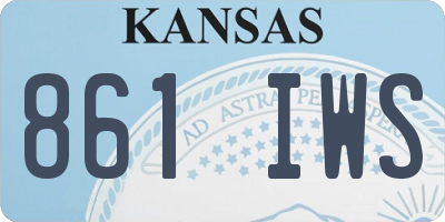 KS license plate 861IWS
