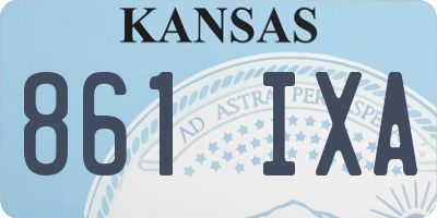 KS license plate 861IXA