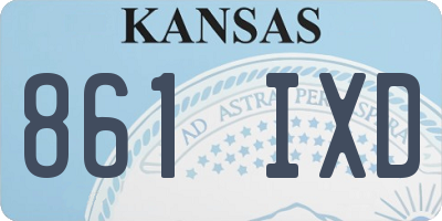 KS license plate 861IXD