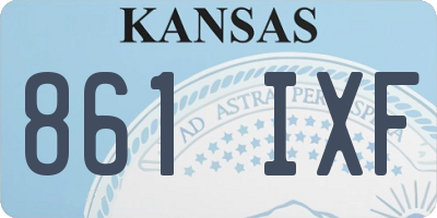 KS license plate 861IXF