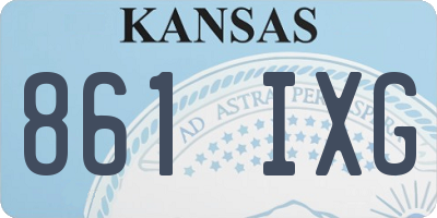 KS license plate 861IXG