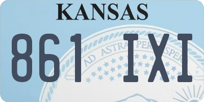 KS license plate 861IXI