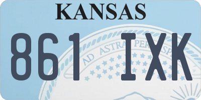 KS license plate 861IXK