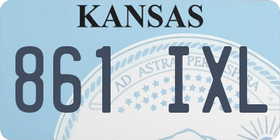KS license plate 861IXL